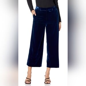 THEORY Velvet Straight Leg Pants in Blueberry Relaxed Fit Size 12 NWT